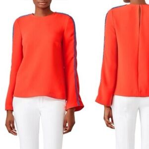 Galvan London Misti orange and blue blouse
